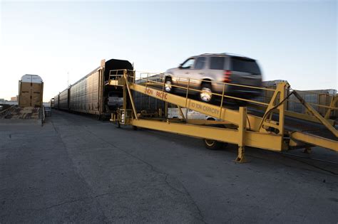 car transport service by train.